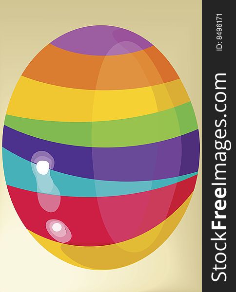 The multi colored figure in the egg form. The multi colored figure in the egg form