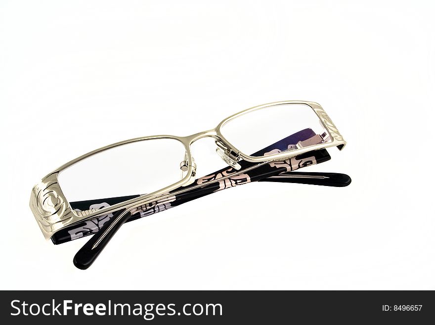 Modern closed glasses isolated on a white background. Modern closed glasses isolated on a white background