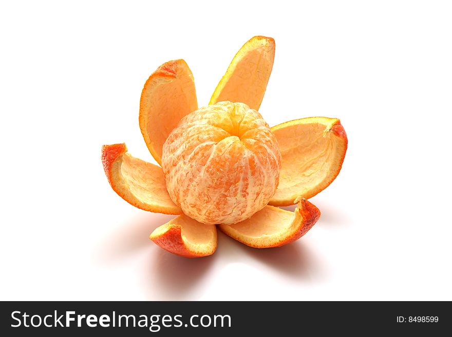 Orange On White Background