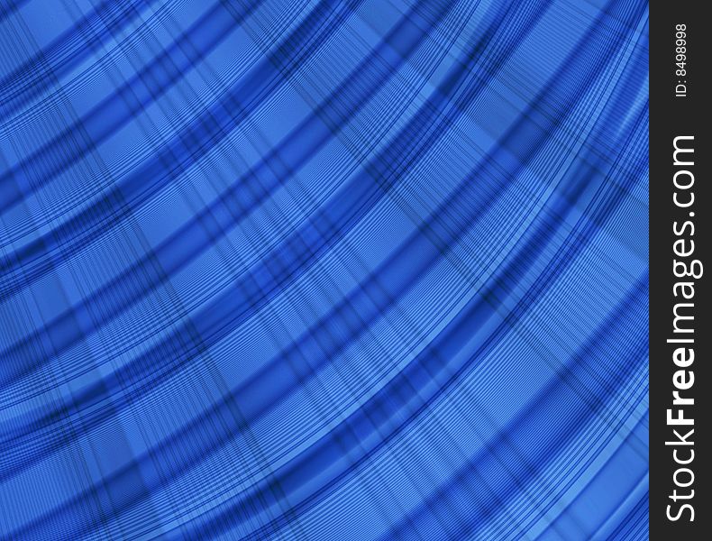 Blue Abstract Background with Lines and Curves