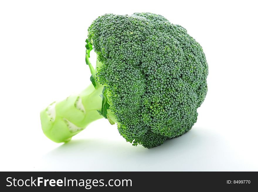 A simple broccoli on white background