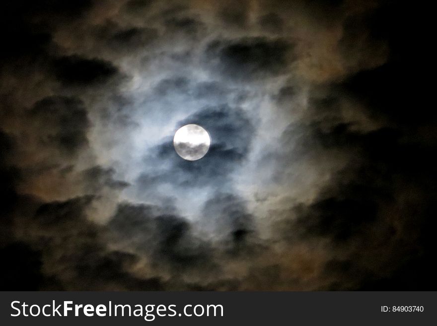 Full Moon In Cloudy Sky 3