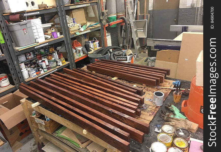 Hickory And 2x4 Furniture WIP. Dyed The Hickory Dec 17; Stained And Polyurethaned The 2x4&x27;s, And Clear-coated The Hickory Wit