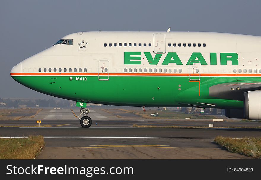 Eva Air Airliner On Runway