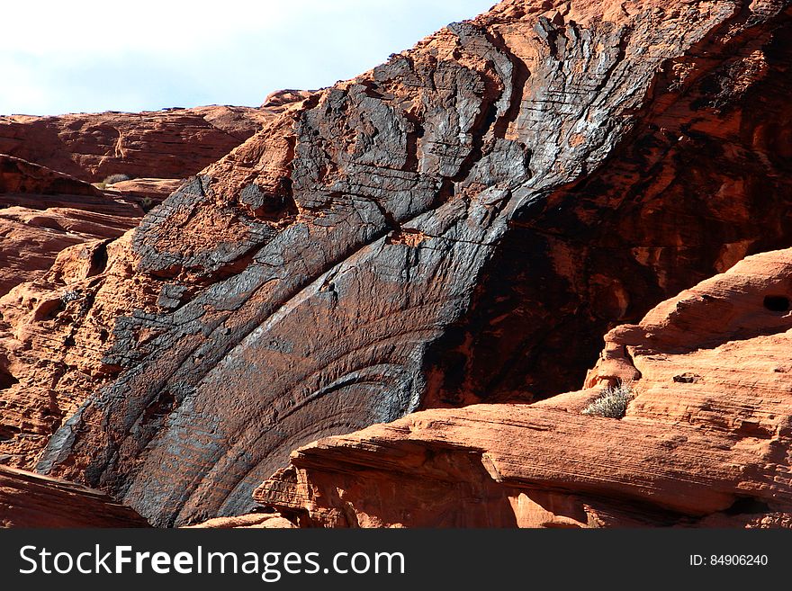 Red Rocks With Desert Varnish