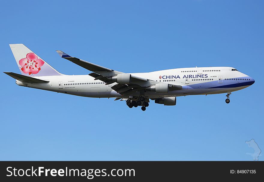 China Airlines Plane In Flight
