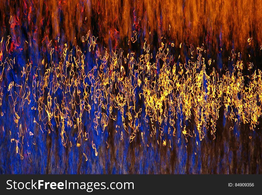 blue-red-gold night water texture 2, Las Vegas