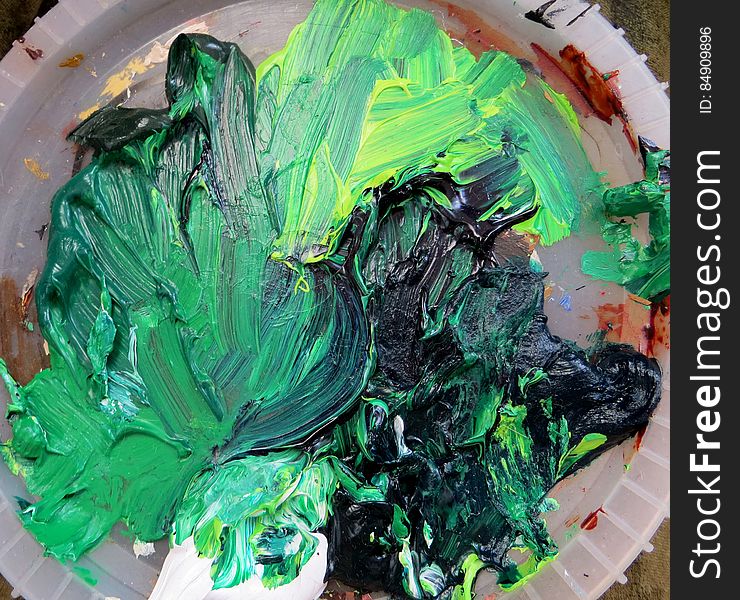 green paint smear