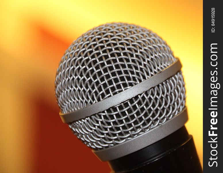 Macro Shot Of Microphone