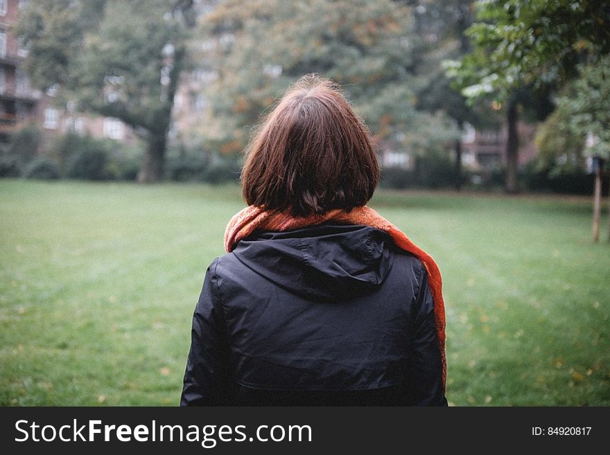 Woman In Autumn Park
