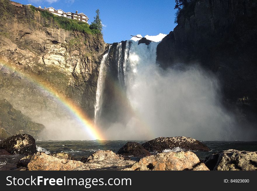 At the base of Snoqualmie Falls