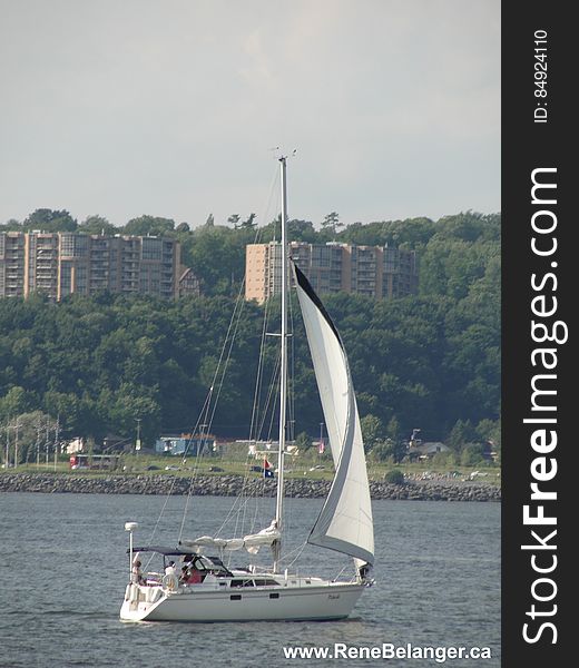 Sailboat On The St. Lawrence River / Voilier Sur Le St-Laurent