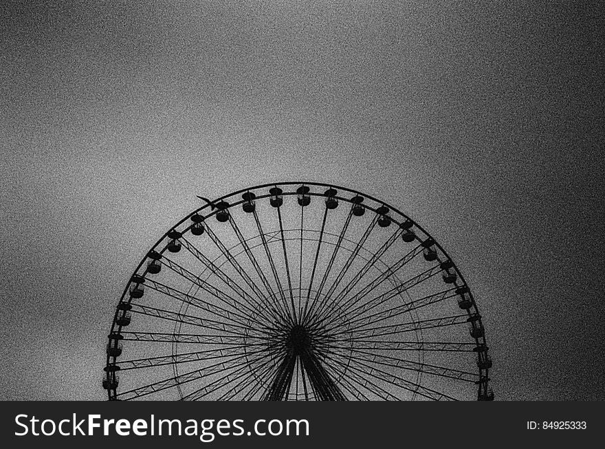 Ferris Wheel In Black White
