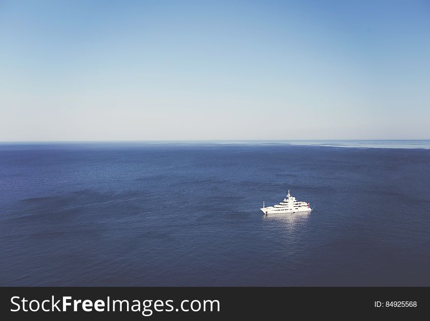 Yacht Sailing in Ocean