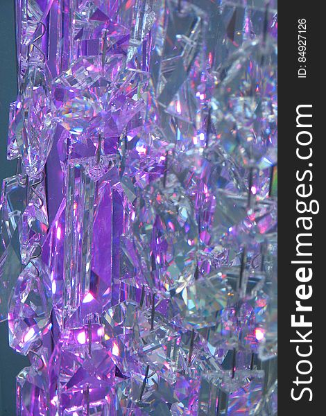 violet glass crystals