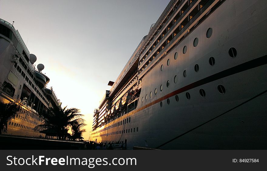 Cruise Ships At Dock