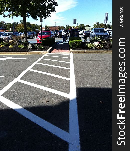 Crosswalk To Handicapped Parking