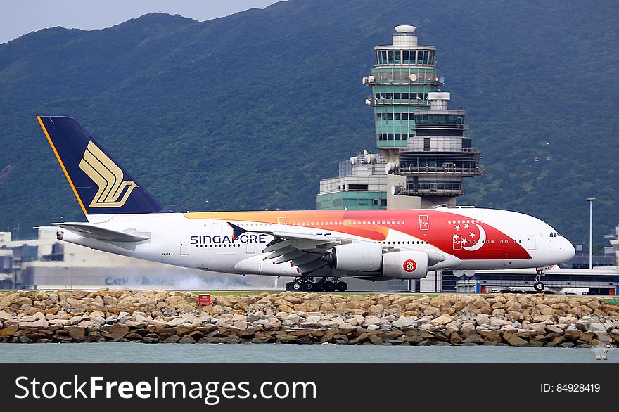 Singapore Airline on runway