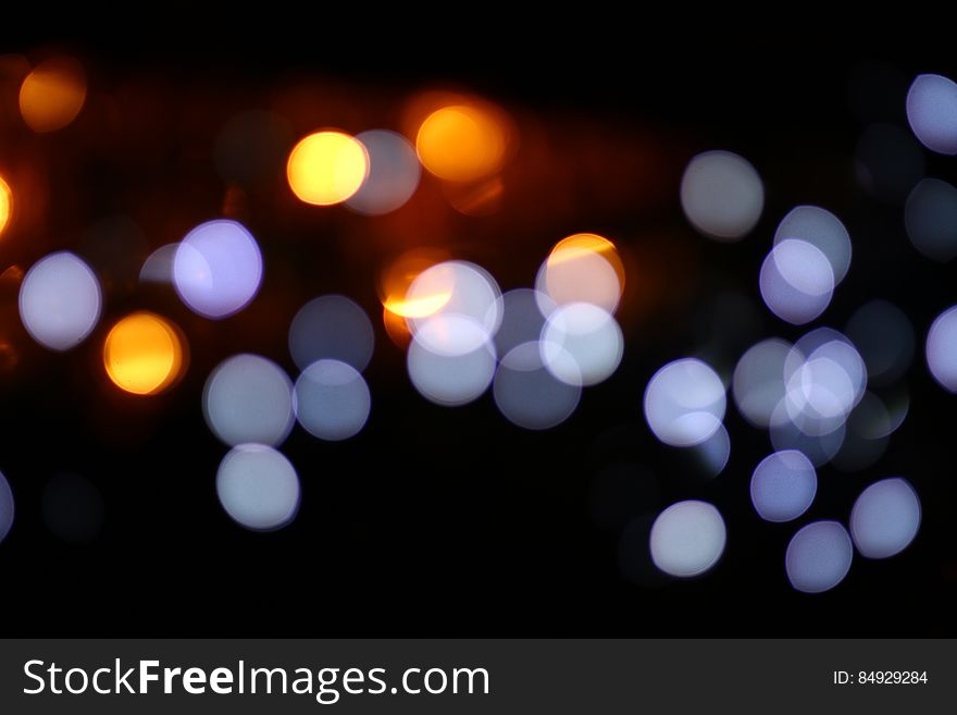 Defocused Image of Illuminated Lights at Night