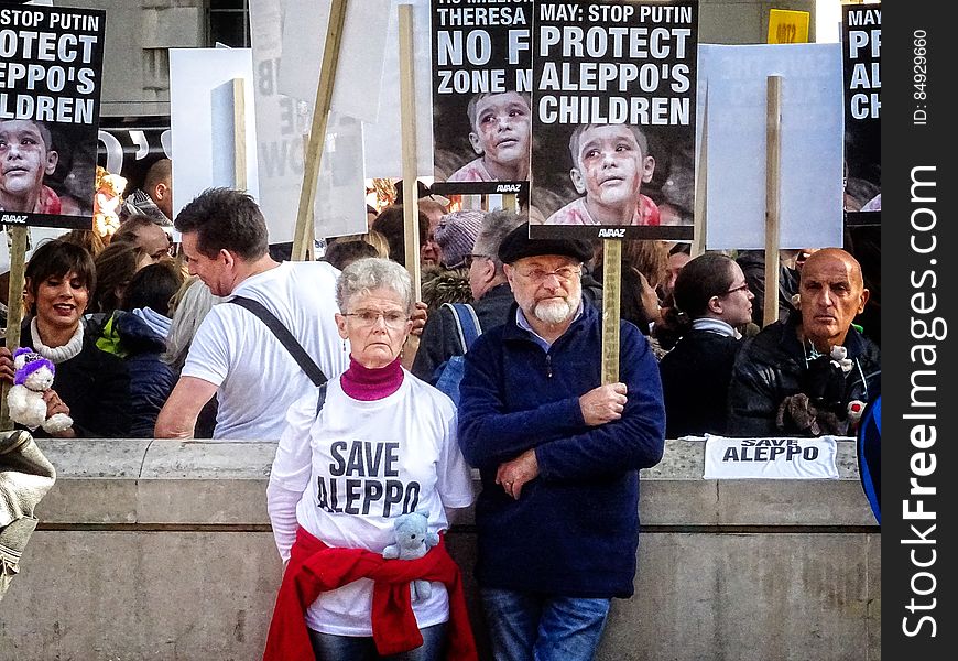 Photos taken at the rally for Aleppo on Saturday 22nd October 2016. Photos taken at the rally for Aleppo on Saturday 22nd October 2016.