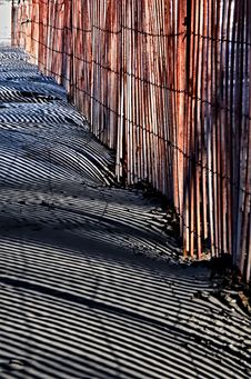 Free Winter Beach Fence Royalty Free Stock Images - 84938299