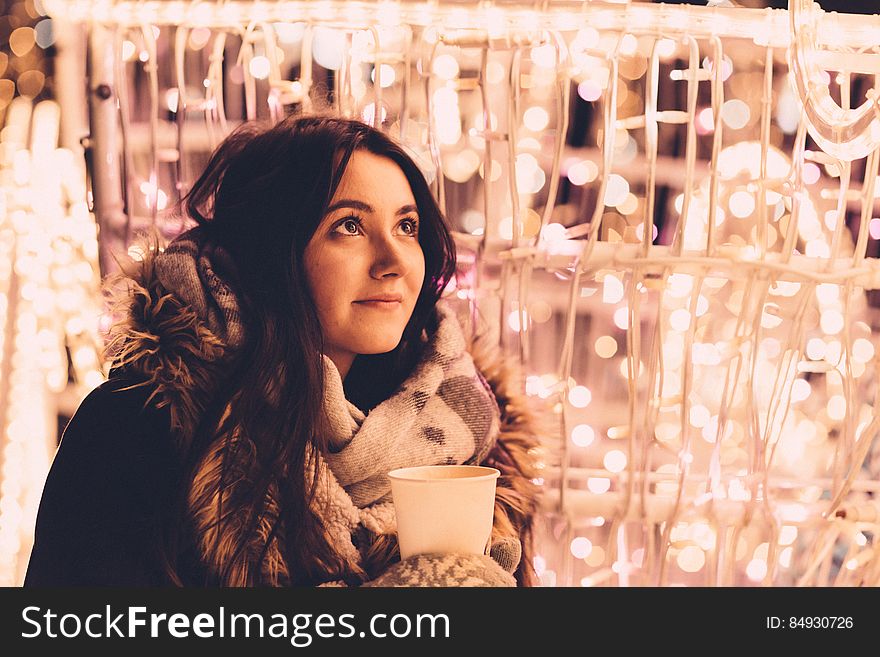 Young Woman Looking Up