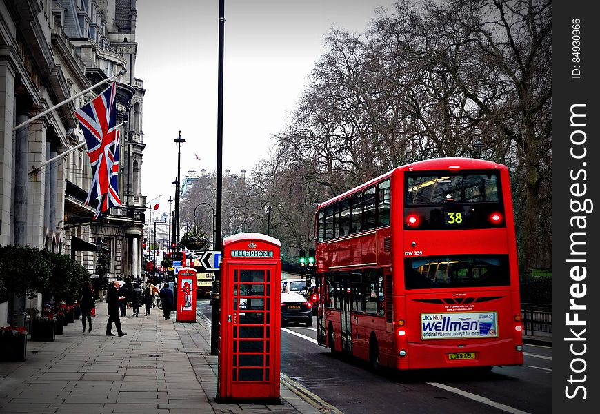 Selective Photo Of 2 Deck Bus Near People