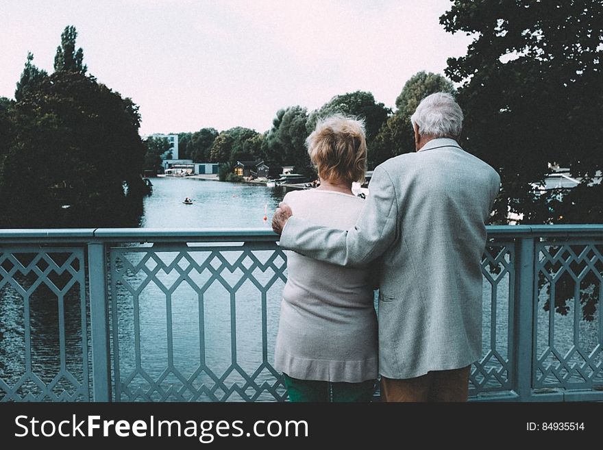 Old Couple On Bridge