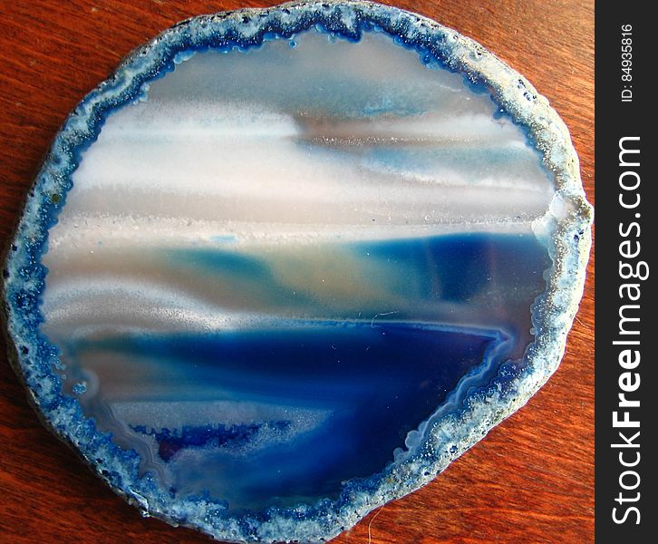 blue-dyed mineral slice 2
