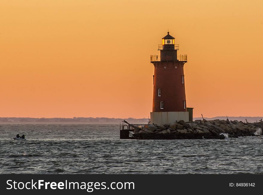 A wonderful sunset; how many has this lighthouse, built in 1885, seen?. A wonderful sunset; how many has this lighthouse, built in 1885, seen?