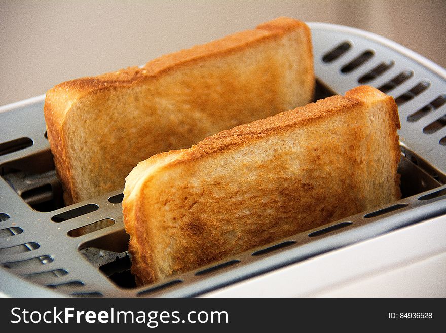 Toasted Bread on Bread Toaster