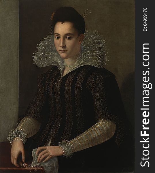 Alessandro Allori, Circle Of / Piiri / Krets &x28;1535â€“1607&x29;: Portrait Of A Lady / Naisen Muotokuva / PortrÃ¤tt Av Dam