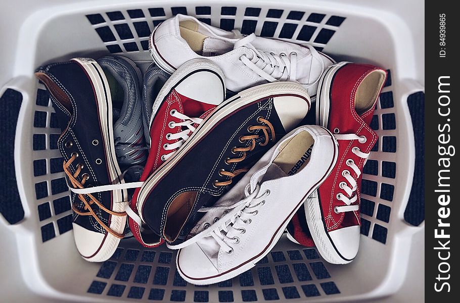 Basket With Sneakers