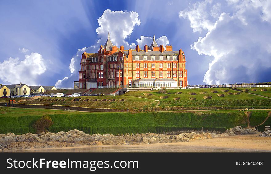 The Headland Hotel in Newquay, Cornwall, England. The Headland Hotel in Newquay, Cornwall, England.