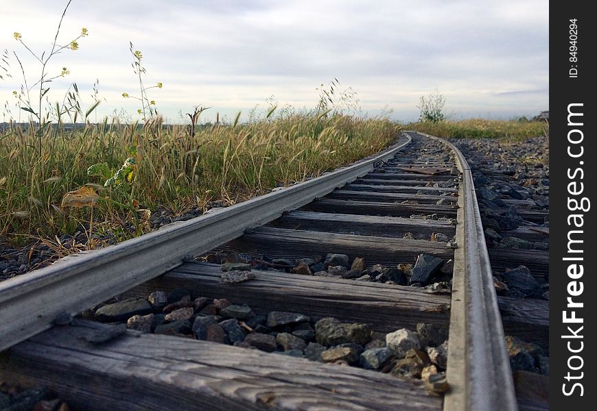 Railroad Track Against Sky