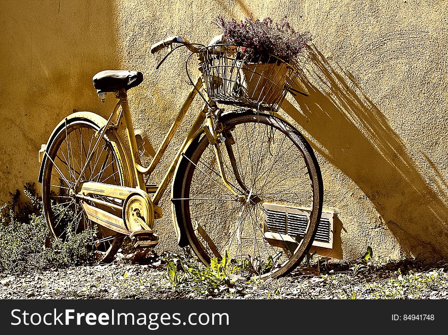 Yellow Mamachari Bike
