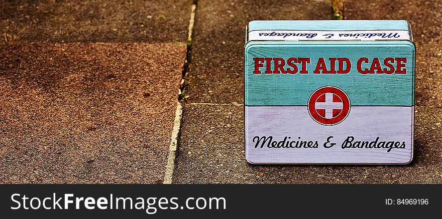 A first aid case on the street.