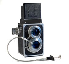 Vintage TLR With Cable Release Stock Images