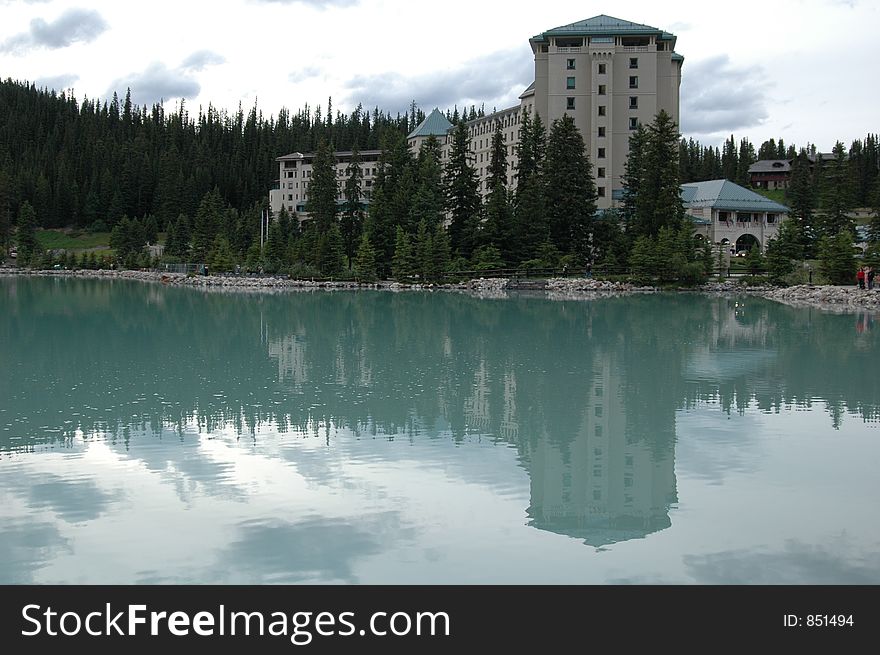 Famous hotel at Lake Louise, Banff National Park, Canada. Famous hotel at Lake Louise, Banff National Park, Canada