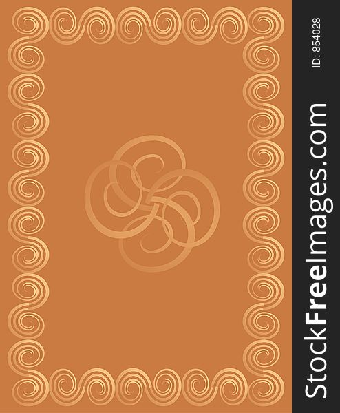 Grunge Spirals Border