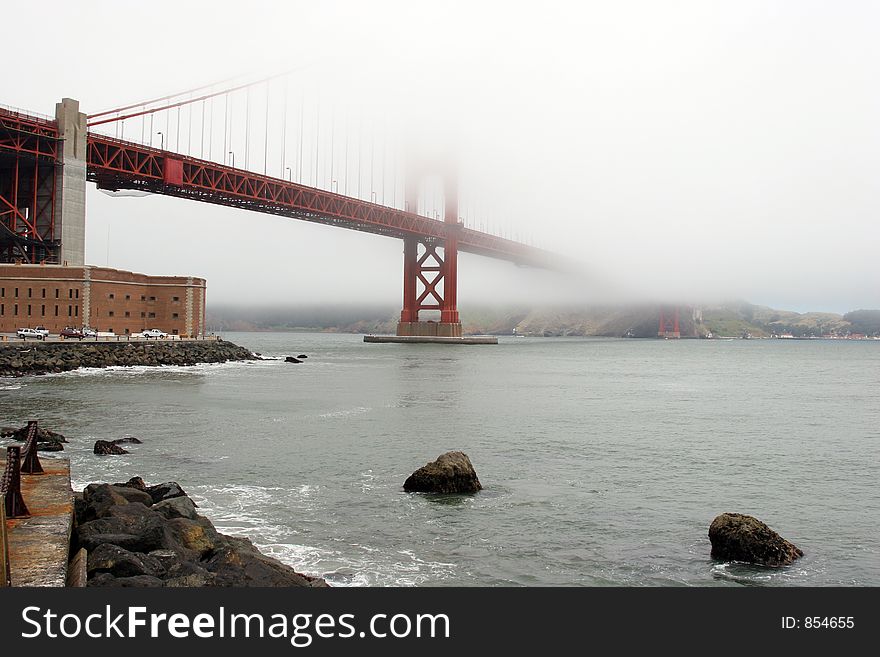 Golden Gate bridge in a fog. Canon 20D