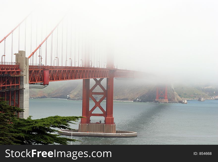 Golden Gate bridge in a fog. Canon 20D