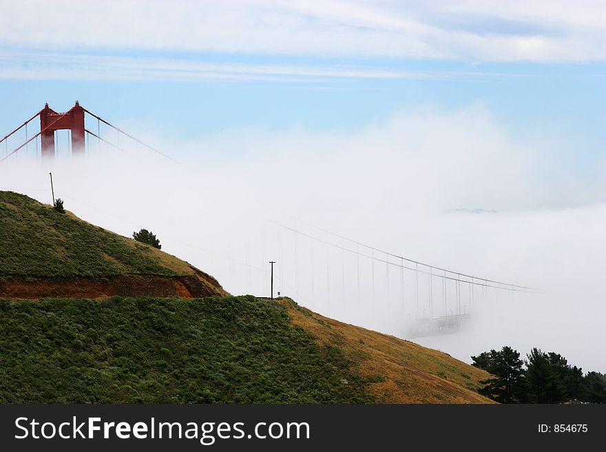 Golden Gate bridge in the fog. Canon 20D