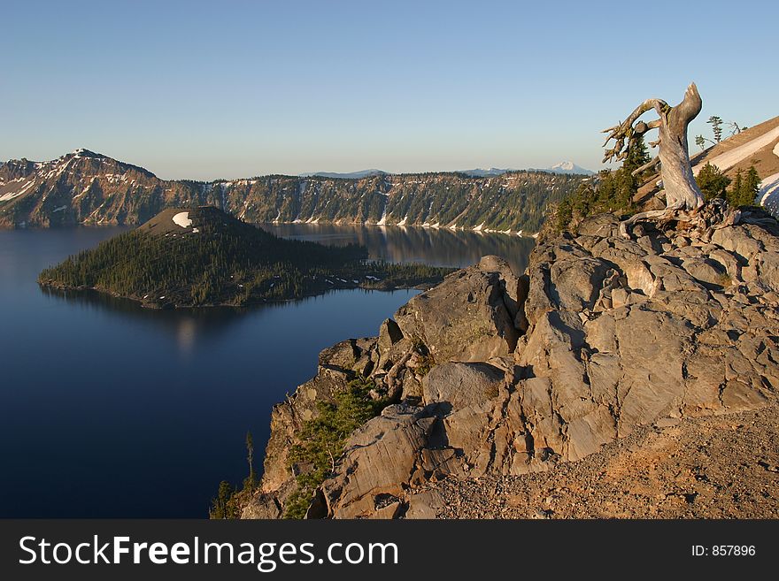 Sunrise on Crater Lake National Park. Sunrise on Crater Lake National Park