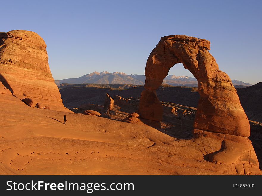 Delicate arch at sunset - Arches National Park