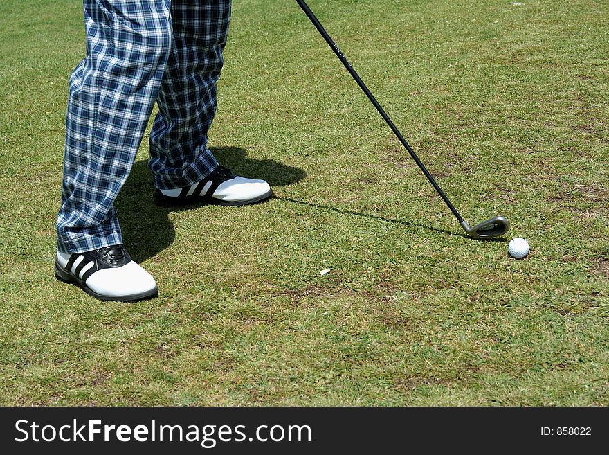 Golfer putting