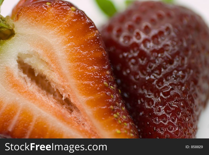 Nice juicy, red, ripe and tasty - strawberries.