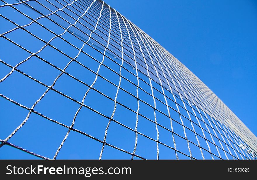 Netting On Blue.