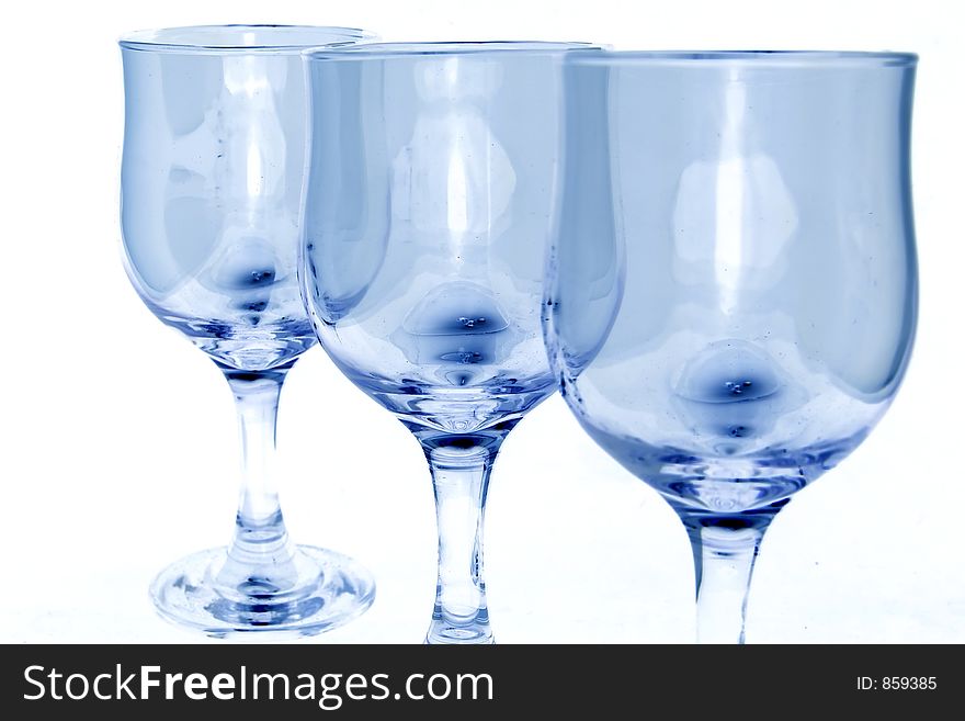 Wine glass blue