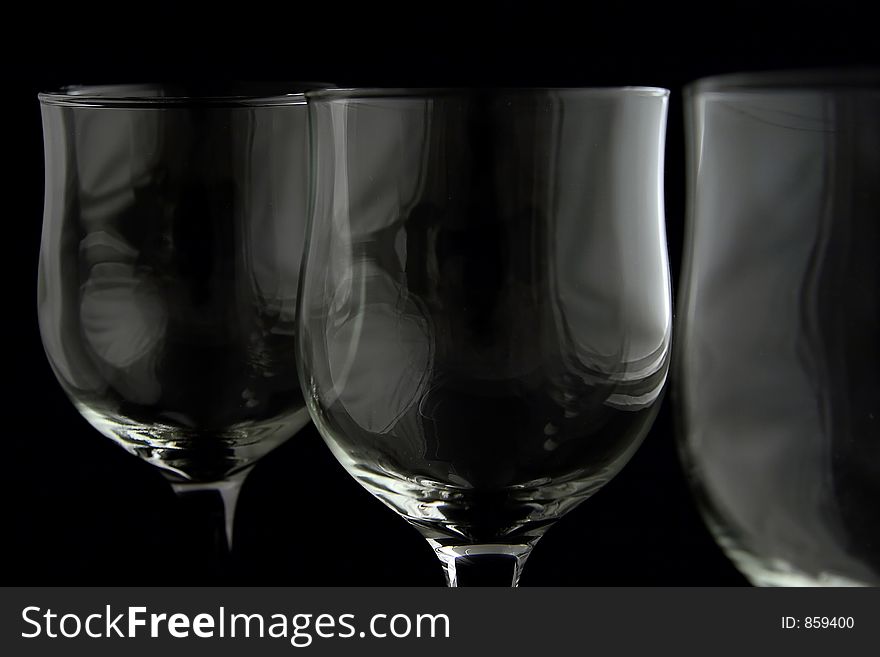 Wine glasses macro texture on black. Wine glasses macro texture on black